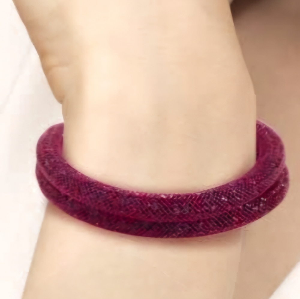 Swarovski Stardust Ruby Ladies Double Bracelet 5139748 ~ New - Picture 3 of 15